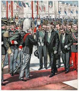 Vittorio Emanuele III ed Emile Loubet da . .