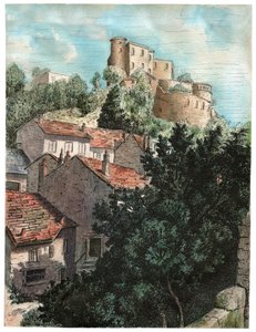 Villaggio con un castello da . .