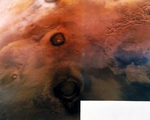 Vulcani sulla superficie del pianeta Marte da Frederick (attr. to) Barnard