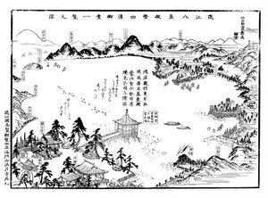 Omi Hakkei tutte le vedute su un foglio da Hiroshige
