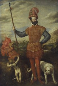 Uomo in costume militare da Tiziano Vecelli