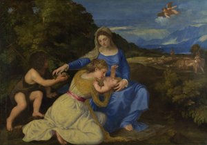 La Vergine e il Bambino con il piccolo San Giovanni e una santa o donatrice (