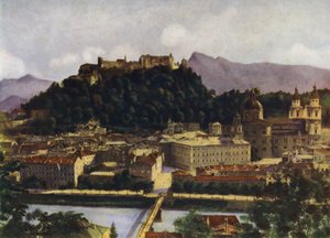 Una vista di Salisburgo e dell