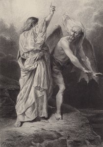 Cristo tentato dal diavolo da after Albert Robida
