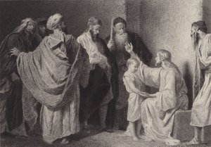 Gesù e un bambino da after Albert Robida