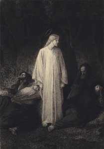 Gesù e i discepoli addormentati da after Albert Robida