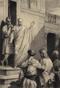 Gesù davanti a Pilato da after Albert Robida