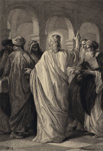 Gesù conversa con i dottori da after Albert Robida
