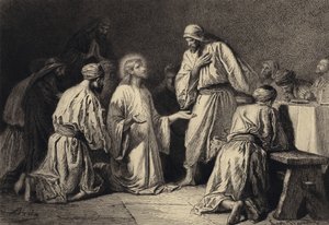 Gesù prega tra i suoi discepoli da after Albert Robida