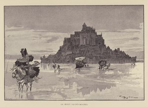 Il Monte Saint-Michel da after Albert Robida