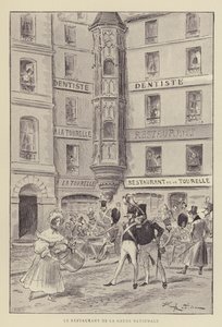 Il ristorante della Guardia Nazionale da after Albert Robida