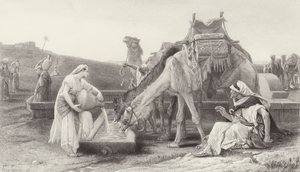 Rebecca ed Eliezer da after Alexandre Cabanel