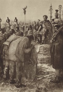 Un imperatore riceve la sottomissione dei capi barbari da after Amedee Forestier
