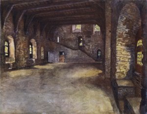 La sala del banchetto, Chateau des Comtes, Gand da after Amedee Forestier