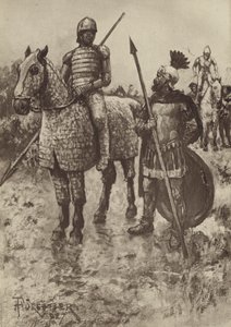 Il Cataphractus o cavaliere corazzato da after Amedee Forestier