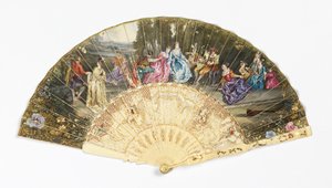 Ventaglio pieghettato da after Antoine Watteau