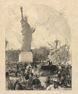 La libertà che illumina il mondo, offerta alla città di Parigi dagli americani da after Auguste Louis Lepère