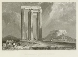 Il Tempio di Giove Olimpo, Atene da after C. Stanfield