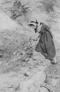 A Lyme Regis, Mary Anning, di 12 anni, scopre il primo ittiosauro trovato in Inghilterra