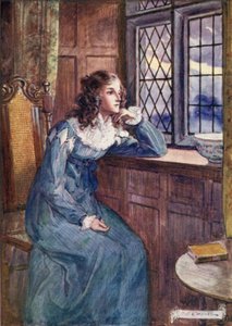 Shirley alla finestra da after Charles Edmund Brock