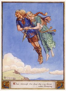 Poi attraverso il cielo limpido due forme vennero fluttuando da after Charles Edmund Brock
