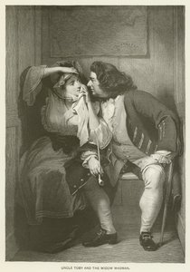 Zio Toby e la vedova Wadman da after Charles Robert Leslie