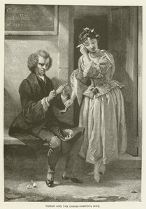 Yorick e la moglie del Chaise-Vamper da after Charles Robert Leslie