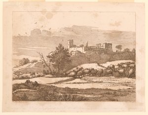 Paesaggio con castello da after Claude Lorrain
