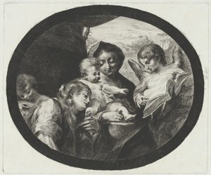 La Vergine e il Bambino con angeli da after Correggio Vivant Denon