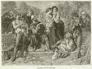 Orlando e il lottatore da after Daniel Maclise