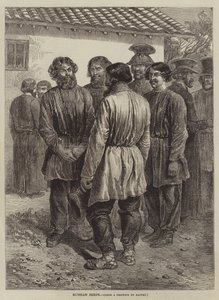 Servi della gleba russi da after Denis Auguste Marie Raffet