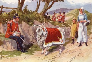 Billy, la capra domestica del Reggimento Gallese