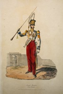 Tamburo Maggiore dei Marines Reali, c.1829 da after Edward Hull