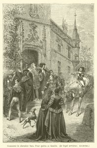 Come il cavaliere Senza Paura lasciò la sua famiglia da after Emile Antoine Bayard