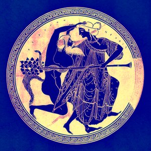 Satiro e menade, illustrazione da Pitture di vasi greci di J. E. Harrison e D. S. MacColl, pubblicato nel 1894