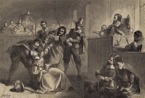 La moglie di Edmund Cheeseman davanti al governatore Berkeley da after Felix Octavius Carr Darley