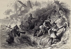 I francesi procedono ad attaccare il forte spagnolo sul St Johns da after Felix Octavius Carr Darley