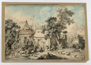 Pastore seduto da after Francois Boucher
