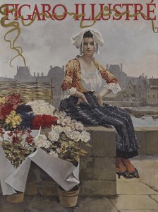 Venditrice di fiori del secolo scorso