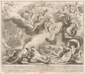 La Prima Macchina per la Chinea del 1743: Venere Genitrice da after François Hutin Miguel de Sorellò