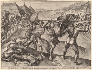 Battaglia degli Orazi e dei Curiazi da after Frans Floris I
