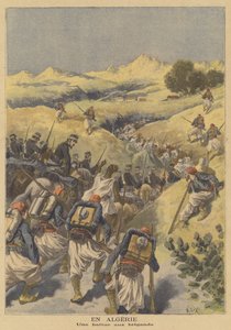Truppe francesi a caccia di banditi in Algeria da after Frederic Theodore Lix