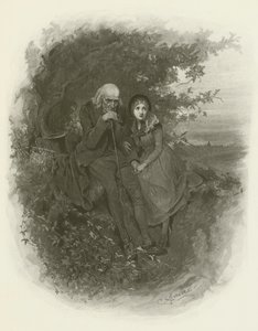 La piccola Nell e suo nonno da after Frederick Barnard