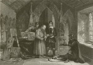 Soldati che vendono bottino della Chiesa durante la Grande Guerra Civile da after George Cattermole