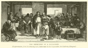 Il refettorio di un monastero da after George Cattermole