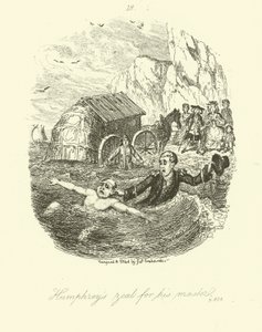 Illustrazione per Humphry Clinker di Tobias Smollett da after George Cruikshank