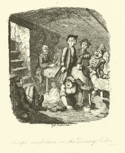 Illustrazione per Roderick Random di Tobias Smollett da after George Cruikshank