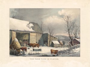 Il cortile della fattoria in inverno da after George Henry Durrie