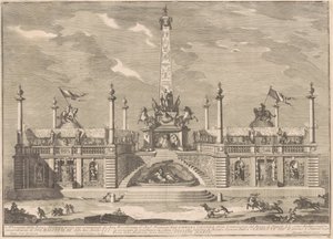 La Prima Macchina per la Chinea del 1758: Una "Deliziosa" con giardini pensili da after Giuseppe Palazzi Giuseppe Pozzi after Paolo Posi