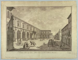 Veduta di Firenze, tavola da "Scelta di XXIV Vedute delle principali contrade, piazze, chiese, e palazzi della Città di Firenze" da after Giuseppe Zocchi